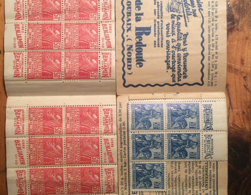 Carnet timbre 1929 et 1930