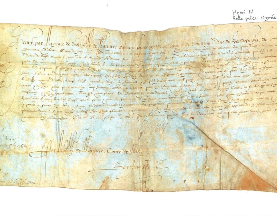 Lettre de Henri IV 1588