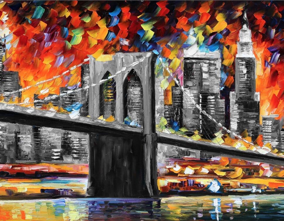 Peinture Tableau, Pastel: Brooklyn Bridge