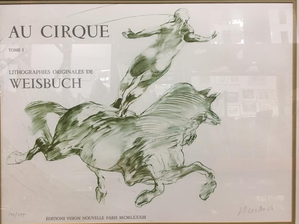 Litographie « Au cirque Tome I » signée CLAUDE WEISBUCH