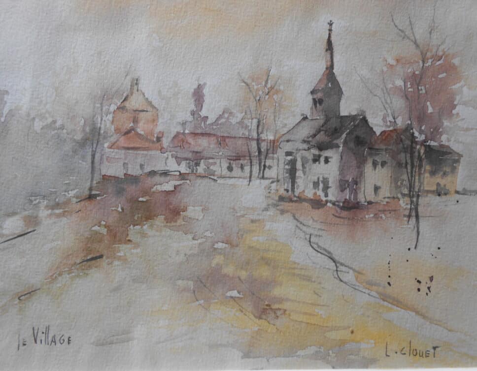 Peinture Tableau, Pastel: Le Village