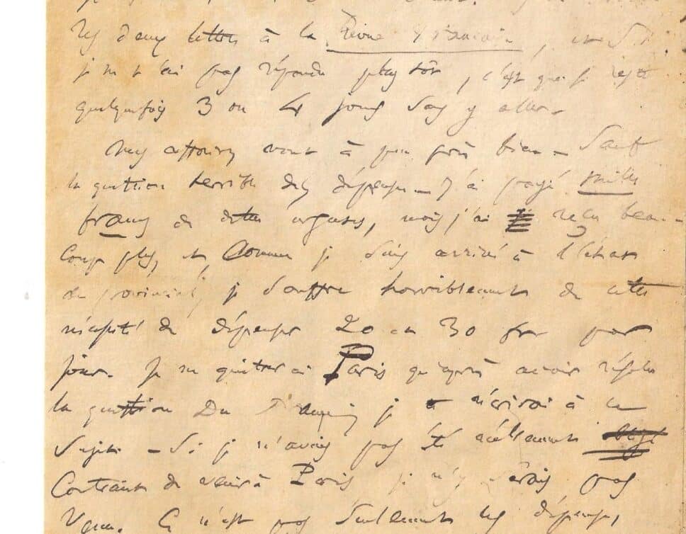 Lettre manuscrite signée Charles Baudelaire