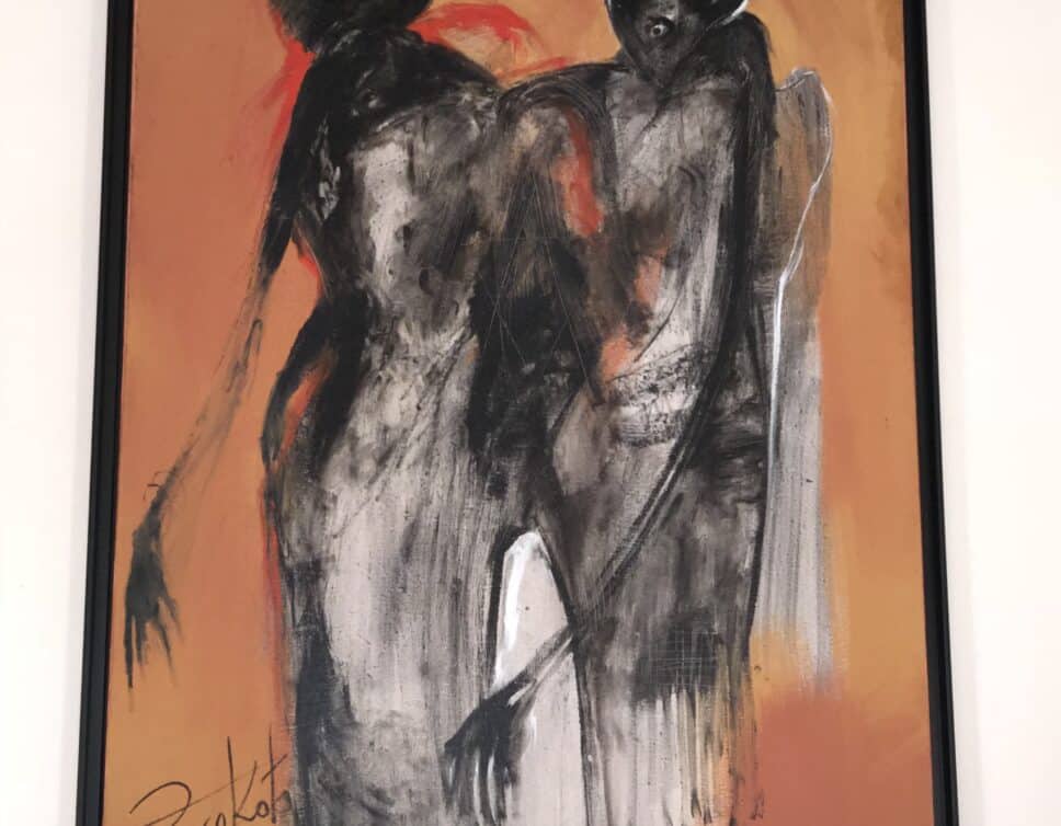 tableau signé BOSEKOTA – « l’amour fou » –
