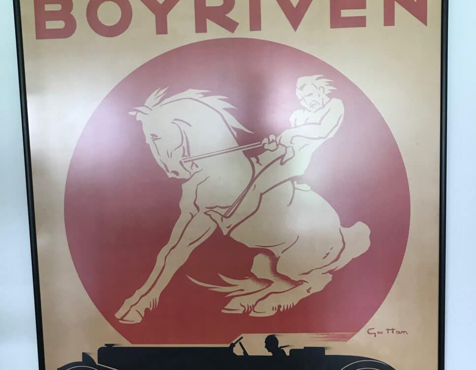 Peinture Tableau, Pastel: Original ‘Boyriven’ Poster by Iconic Motoring Artist Geo Ham France c.1930