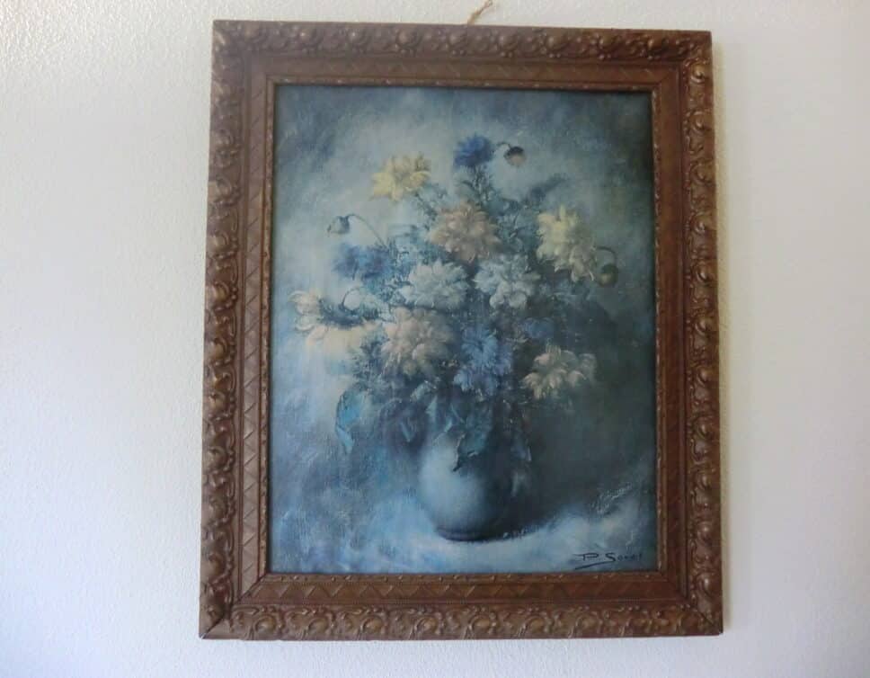 Peinture Tableau, Pastel: Tableau signé P.Sorel sur toile, vase de fleurs