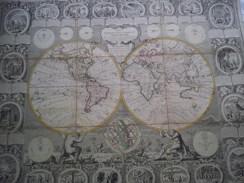 « Carte Générale de la Terre ou Mappe Monde avec les Quatre Principaux Systèmes »  Jean-Baptiste-louis Clouet, Louis Joseph Mondhare datant de 1776