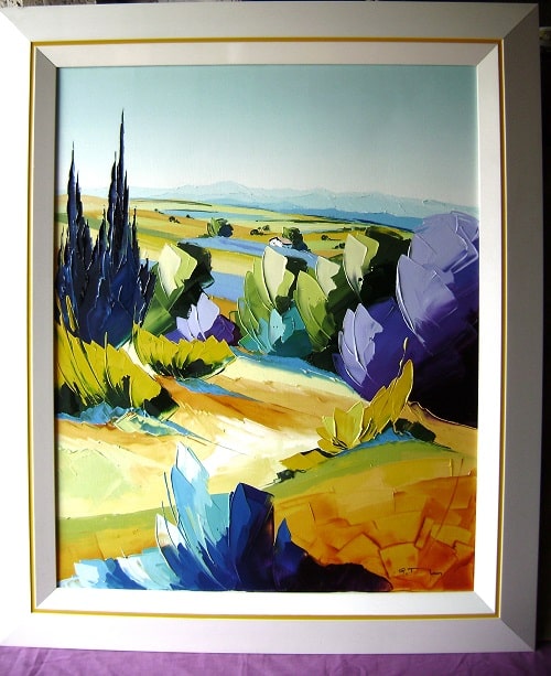 Peinture Tableau, Pastel: huile sur toile signé Richard Moisan