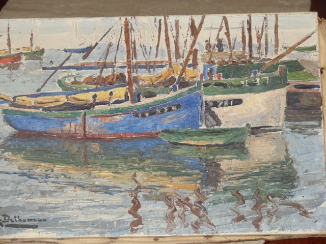 Peinture Tableau, Pastel: Huille marine signé DELHUMEAU