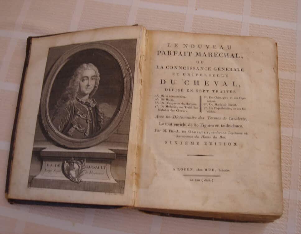 Estimation Livre, manuscrit: Livre ancien : Le nouveau parfait maréchal de F.A. DE GARSAULT Edition An XIII (1805)