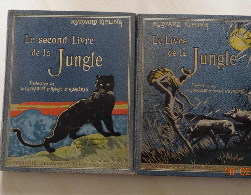 Estimation Livre, manuscrit: deux tomes livre de la jungle 1949