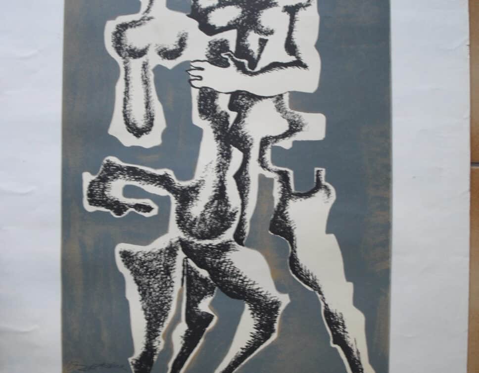 affiche litho de zadkine de 1966