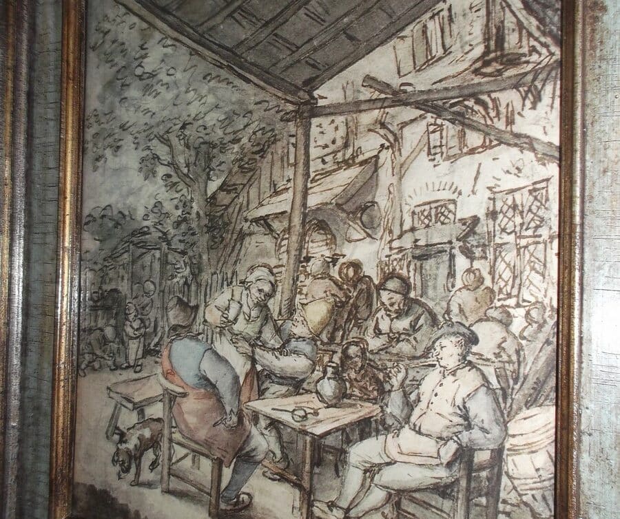 Peinture Tableau, Pastel: tableau signé adriean van ostade