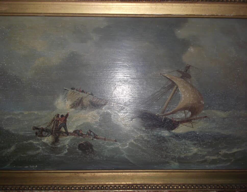 Peinture Tableau scène de naufrage