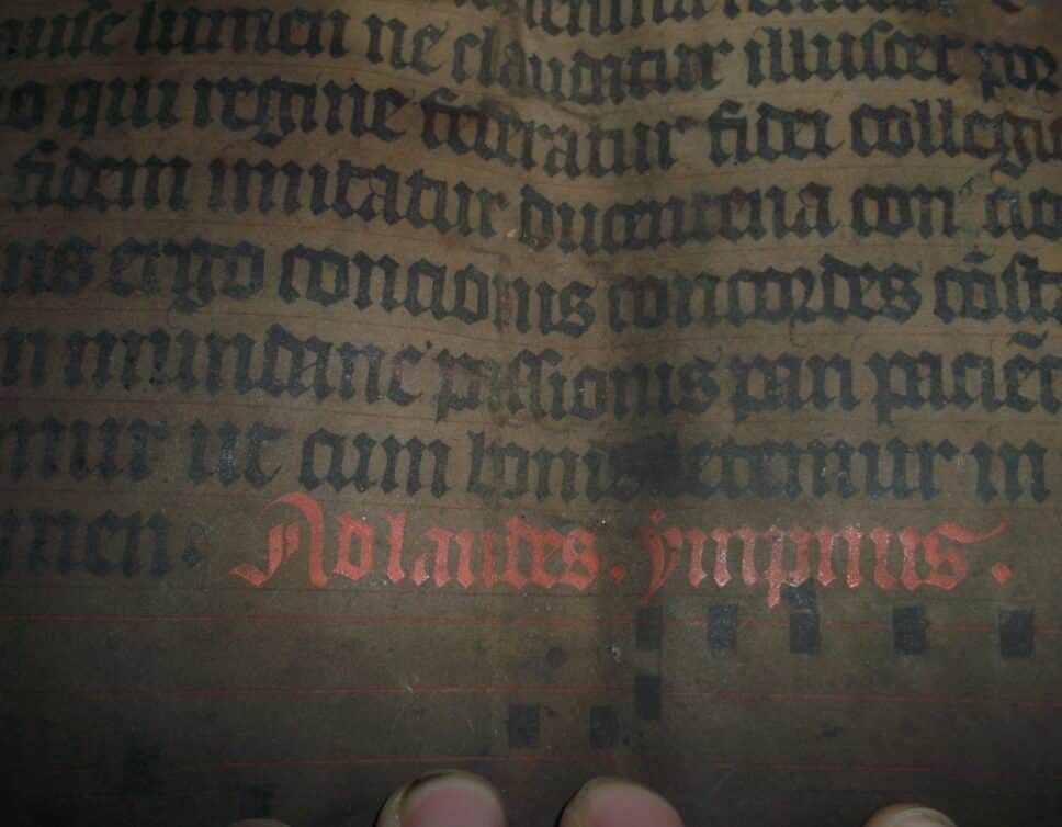 Estimation Livre, manuscrit: page Gothique Rolands Vinpnus