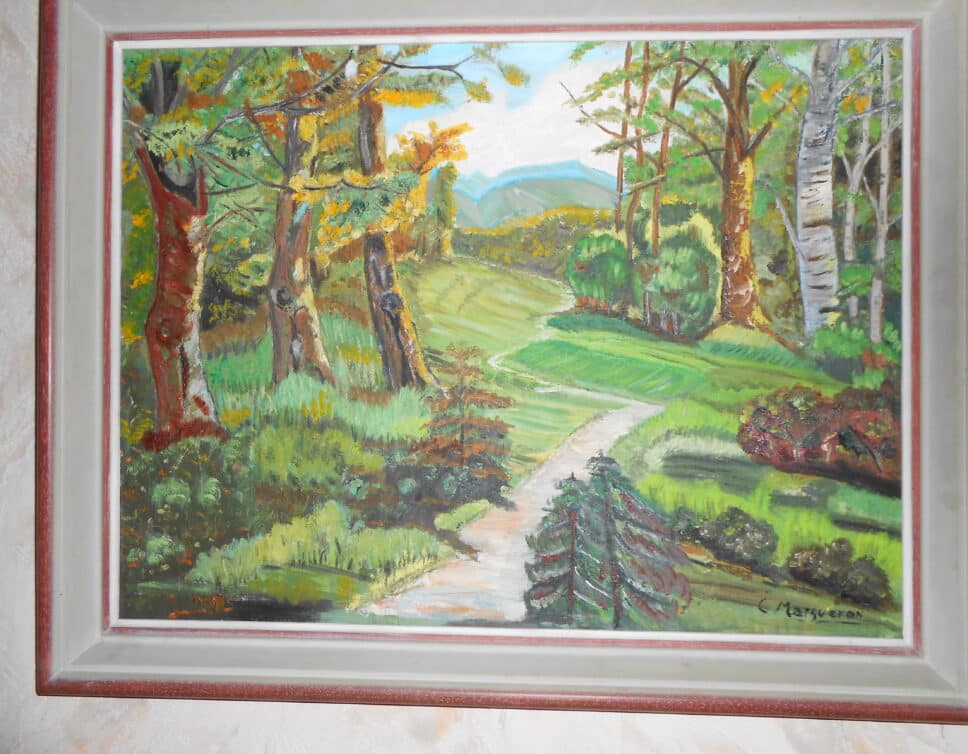 Peinture Tableau, Pastel: tableau paysage signé C.margueron