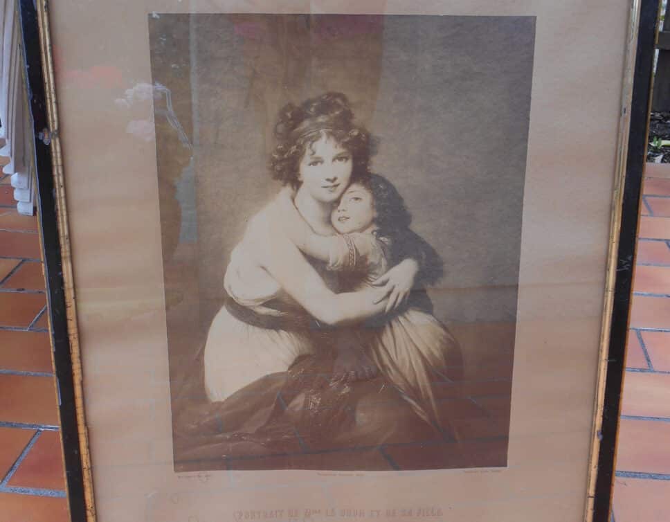 Photographie daprès l’original 1789: Portrait de madame Le brun et de sa fille