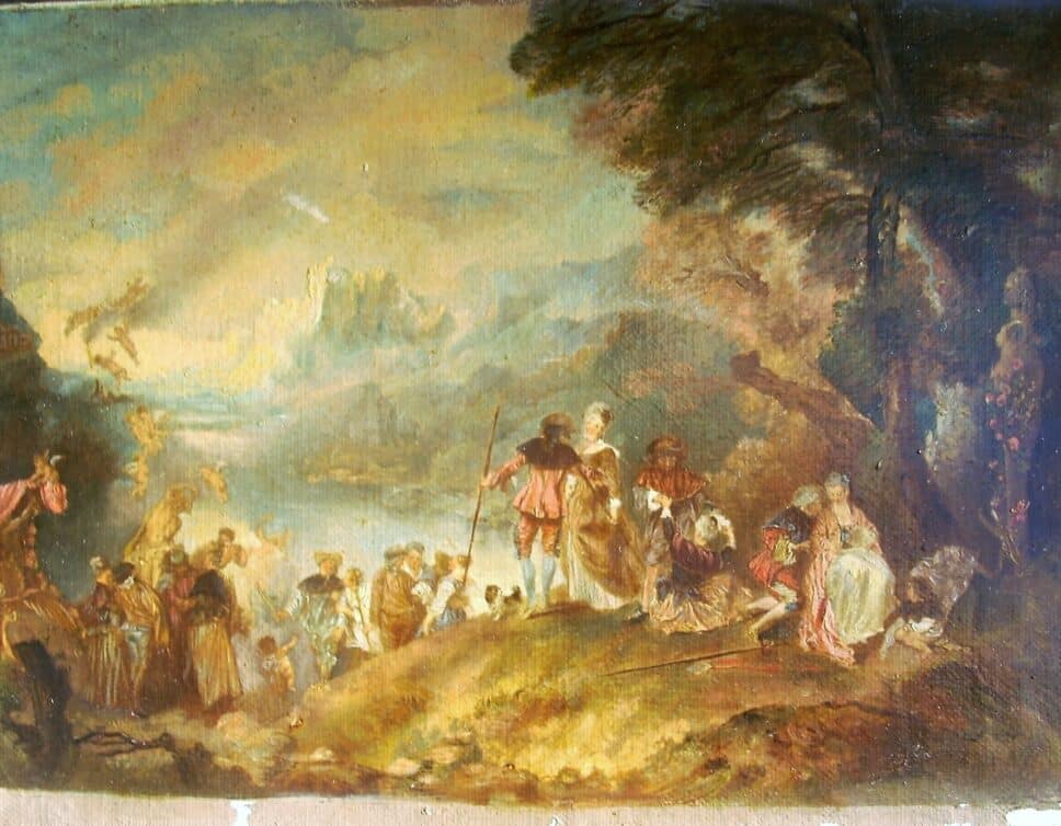 Peinture Tableau, Pastel: huile sur papier marouflée sur toile François BOUCHER