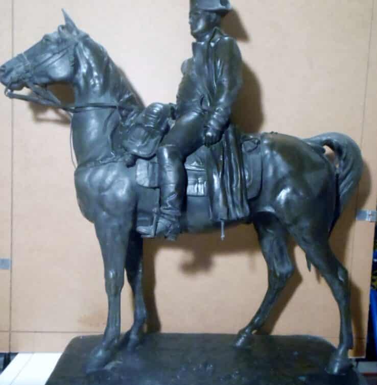 Bronze Napoléon 1er en 1814  par J.E. Masson