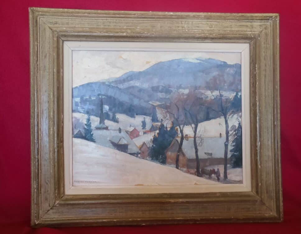 Peinture Tableau, Pastel: tableau authentique Robert FERNIER  » La route des Hôpitaux Neufs « 