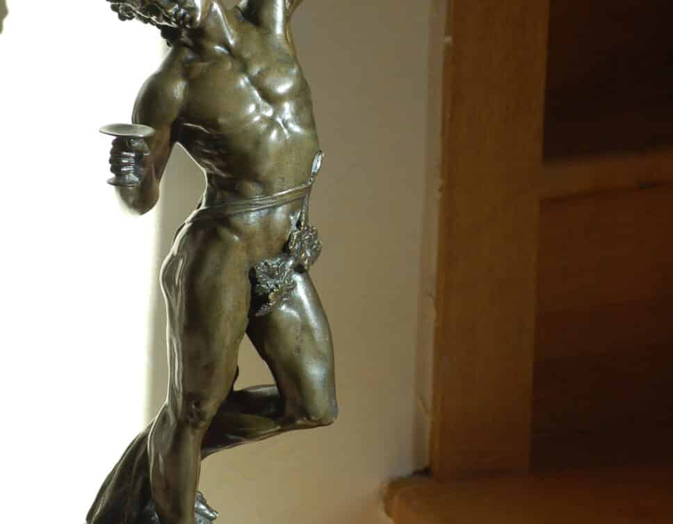 statue en bronze de bacchus