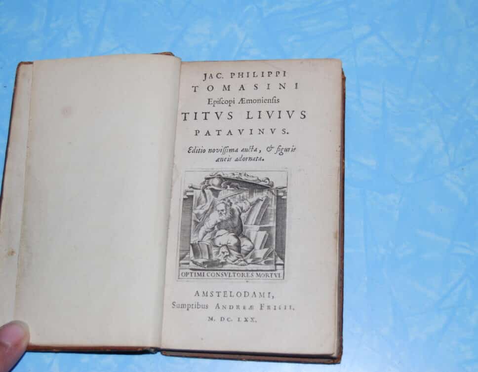 Estimation Livre, manuscrit: Livre Titus Livius Patavinus de TOMASINI