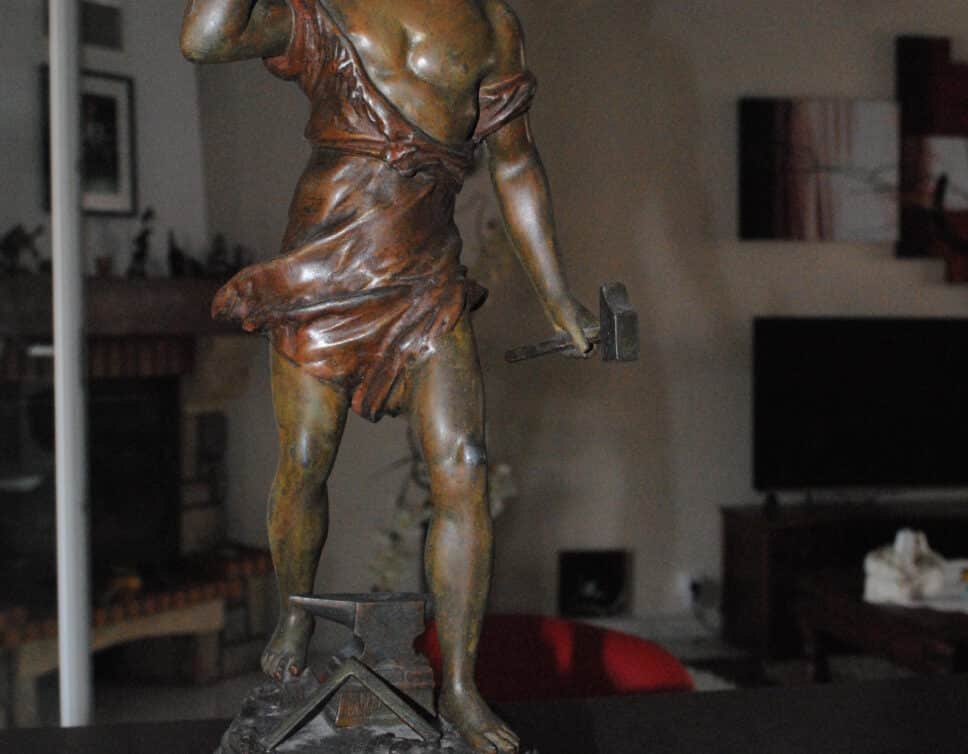 Statuette Bronze  » LE TRAVAIL »