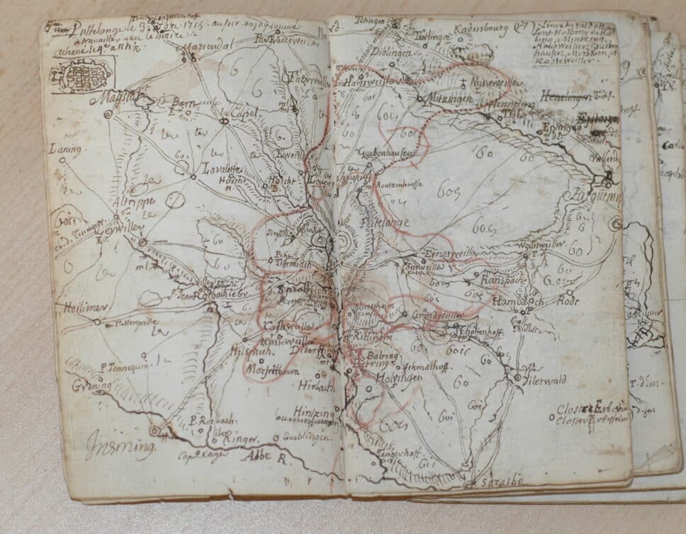 Estimation Livre, manuscrit: carnet manuscrit de relévés topographique et géographique début XVIIIe siècle