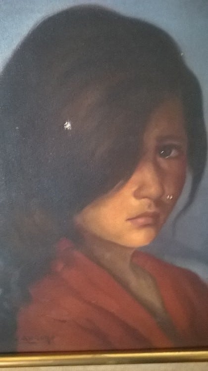 Peinture Tableau, Pastel: Arroyo – La fille à la larme