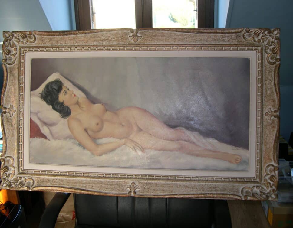 Peinture Tableau, Pastel: femme nue