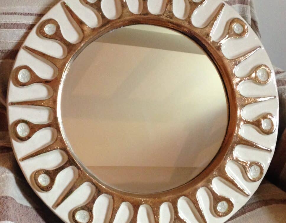 Miroir en céramique de François Lembo
