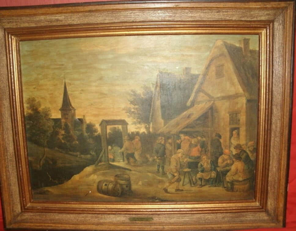 Peinture Tableau, Pastel: tableau D.Teniers 1582-ec;flam;1649