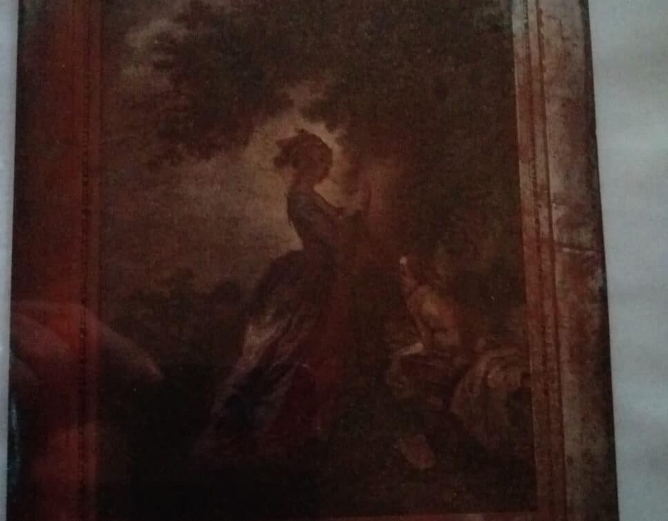 plaque en cuivre de « le chiffre d amour » de Fragonard