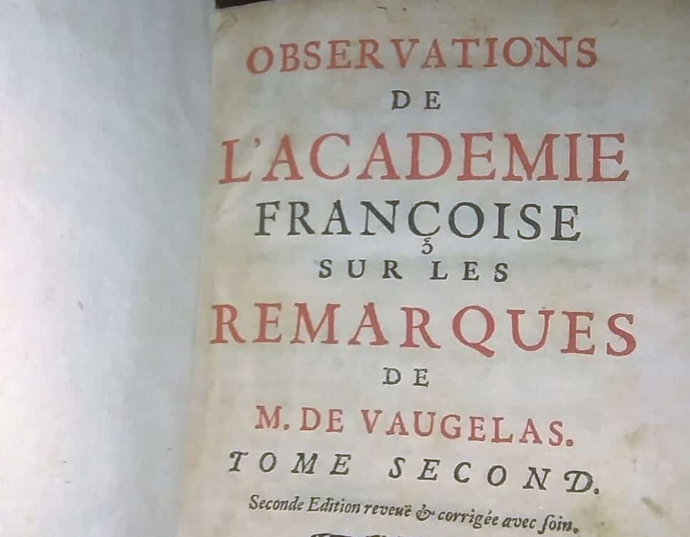 Estimation Livre, manuscrit: livre de l’académie française
