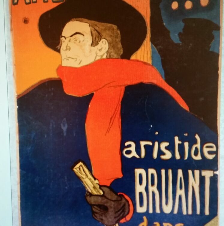Peinture Tableau, Pastel: AMBASSADEURS Aristide Bruant dans son cabaret