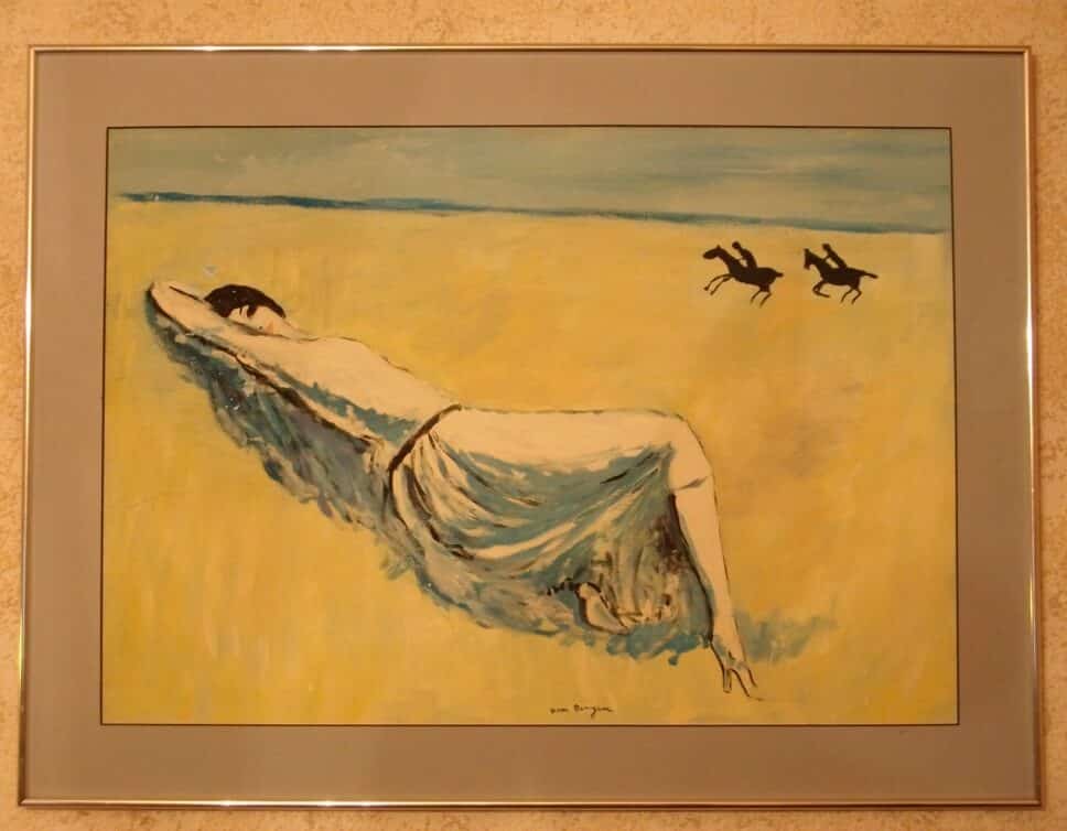 Peinture Tableau, Pastel: Van Dongen  ( Deauville la plage  )