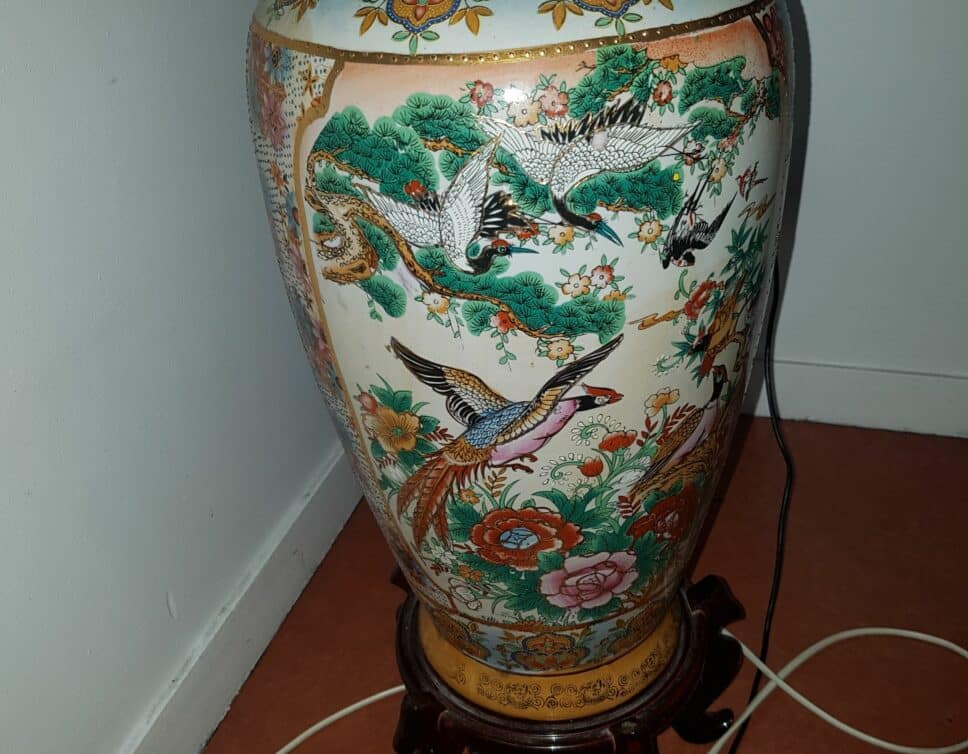 Vase monte porcelaine chinoise