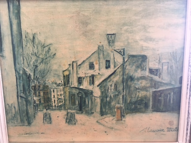 Peinture Tableau, Pastel: la maison de mimi pinson sous la neige à Montmartre