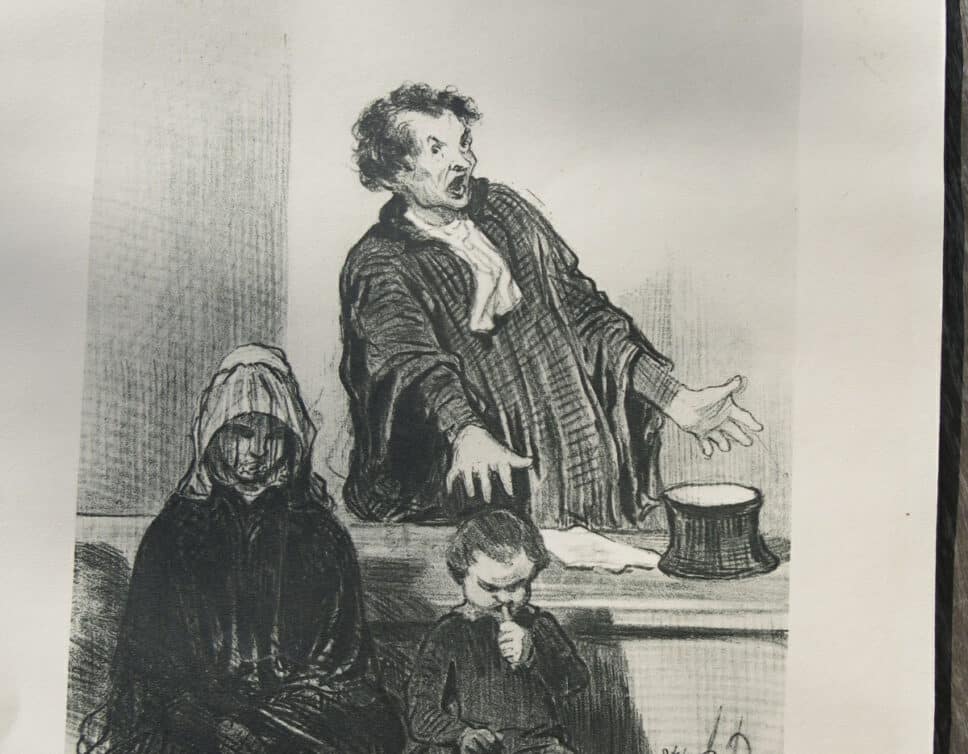 Gravure caricature Daumier les gens de justice