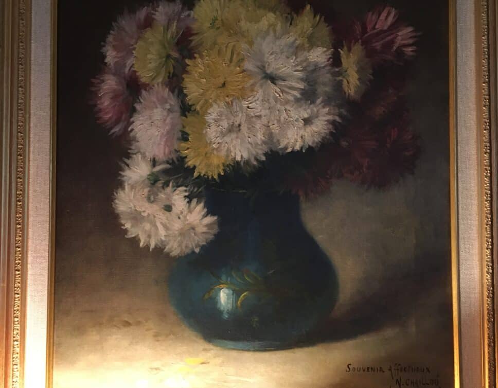 Peinture Tableau, Pastel: Tableau de Chailloux bouquet de fleurs