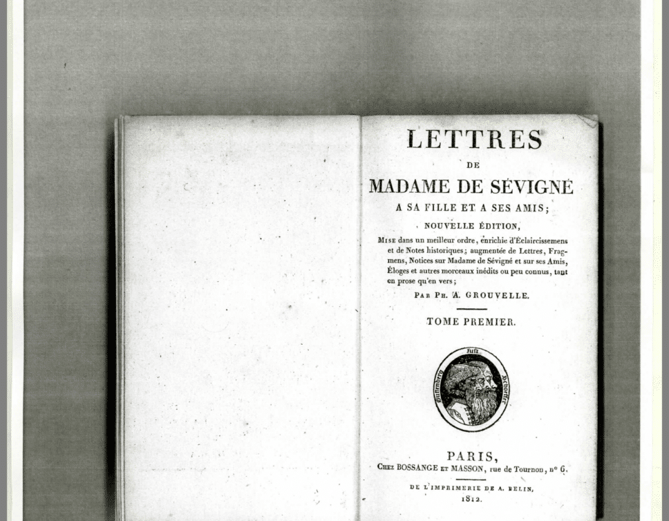 Estimation Livre, manuscrit: Livre de lettres de Mme de  Sévigny à sa fille et amis