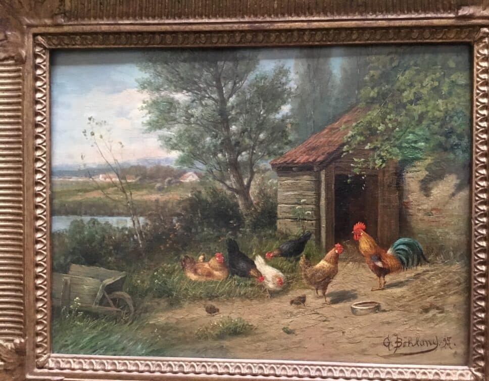 Peinture Tableau, Pastel: Les poules