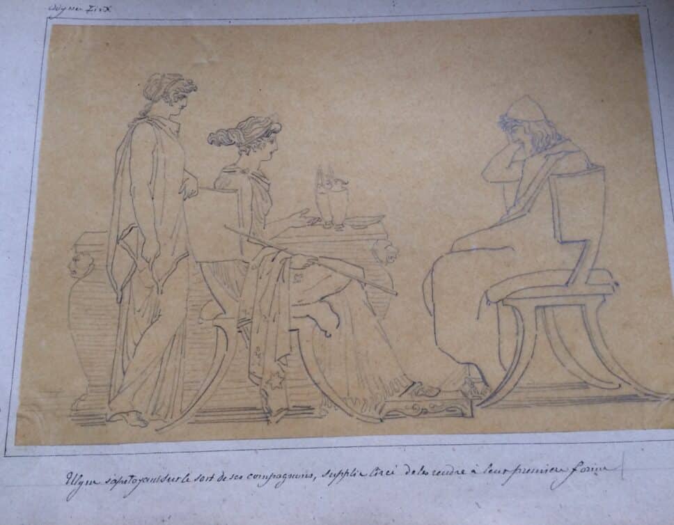 Copies des dessins de Flaxman sur l’Iliade et l’Odyssée par Réveil?
