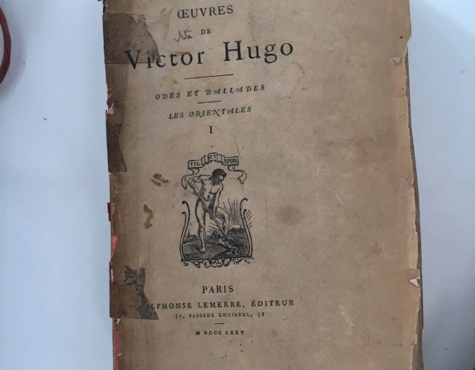 Estimation Livre, manuscrit: Livre Victor Hugo
