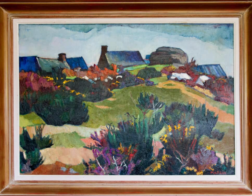 Peinture Tableau, Pastel: tableau de  paul MARZIN/ huelgoat : lande bretonne