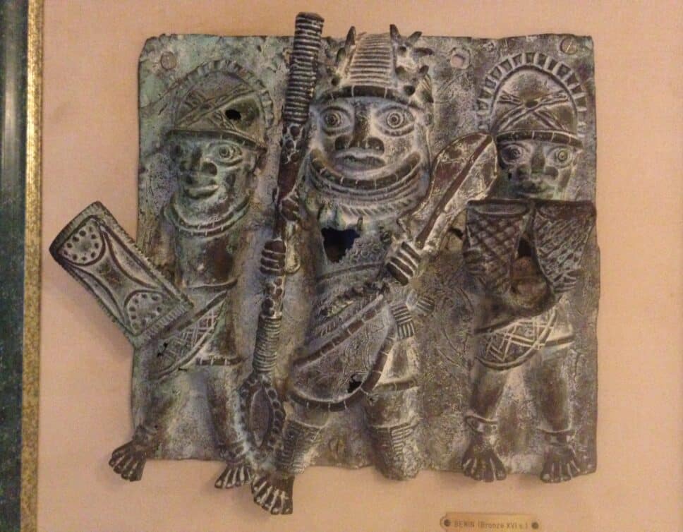 Deux plaques bronze Benin