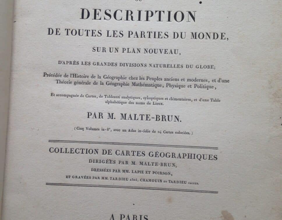 Estimation Livre, manuscrit: atlas par MALTE-BRUN