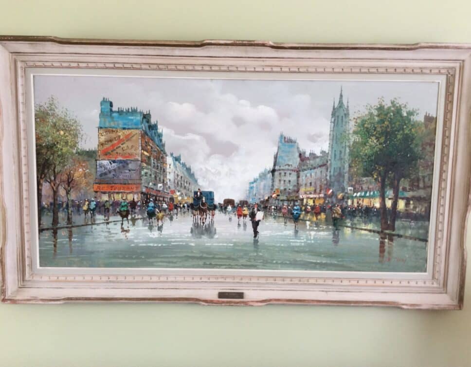 Peinture Tableau, Pastel: Paris sous la pluie