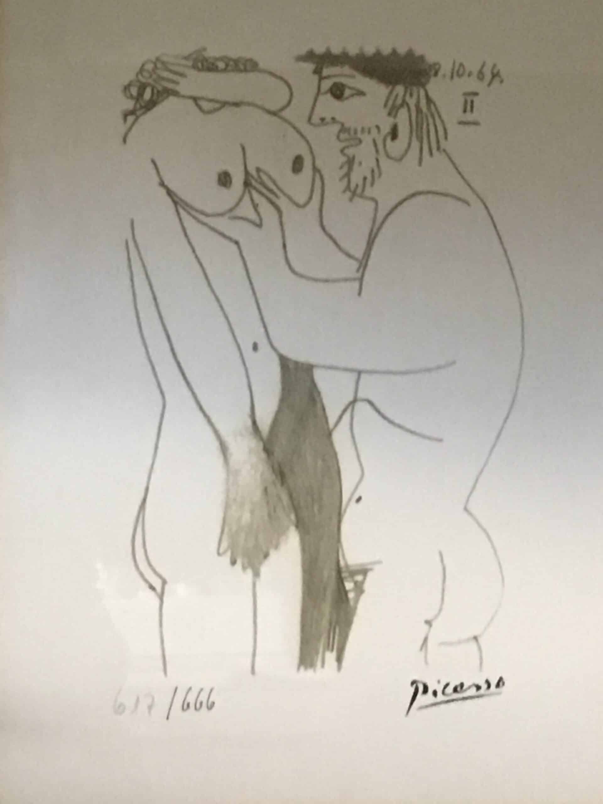 Estampe signée Picasso