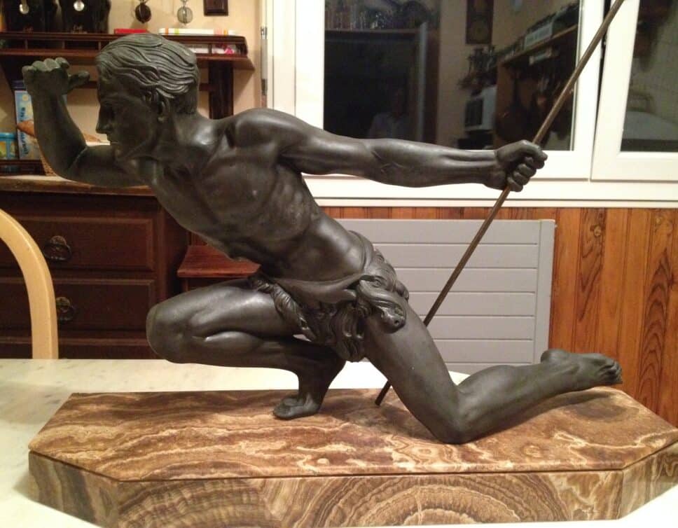 Sculpture chasseur en bronze