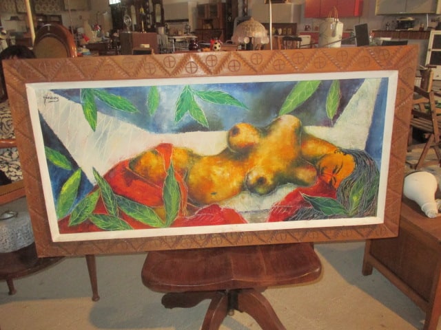 Peinture Tableau, Pastel: Tableau signé Jean René JEROME. Haiti 1969